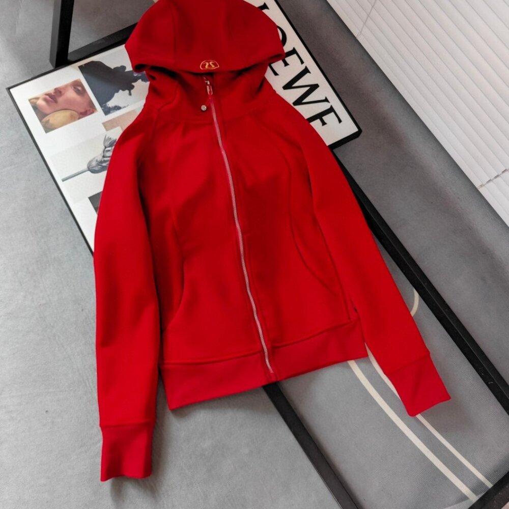 lululemon Scuba Collection Hoodie Full-Zip Slim Fit Hoodie Jacket, Red